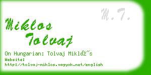 miklos tolvaj business card